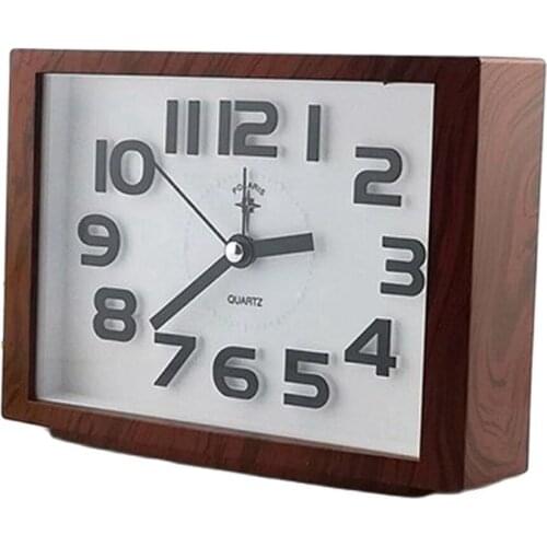 Square Alarm Table Clock Modern Gold Desktop Table Clocks Office Table Watch Desk Clock Accessories Reloj De Mesa Home Decor