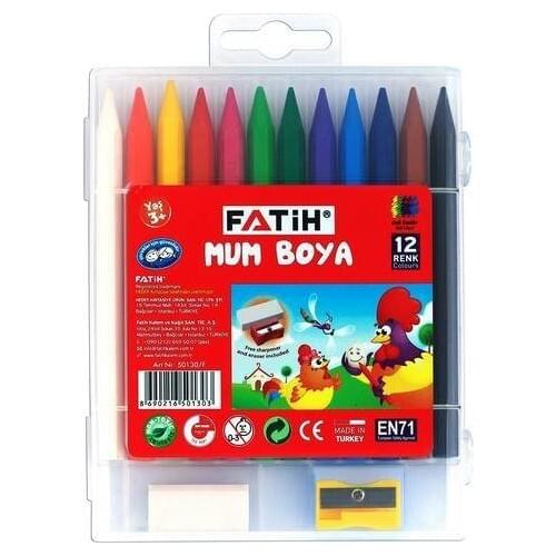 SERESSTORE Conqueror 12 Color Long Crayon (Crayon) Pelican Eraser + Sand Sharpener Gift