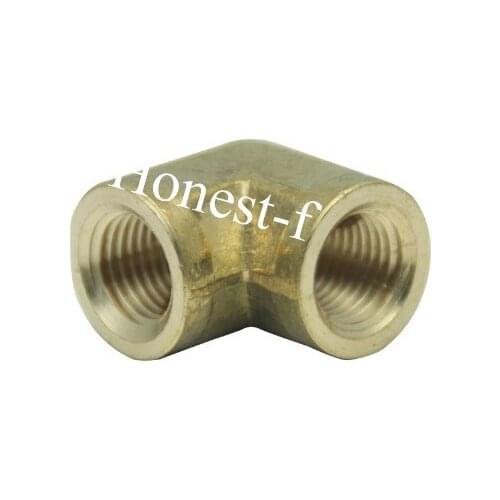 Brass BSP Pipe Fitting Female 90 Deg 1/4" BSPP Elbow Fuel Air