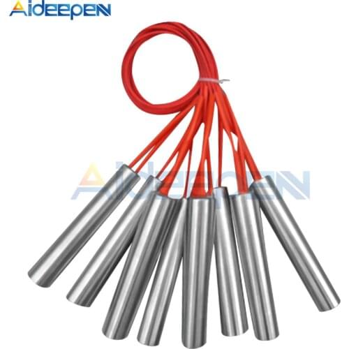 Electric Cartridge Heater Element 220V 6mm 8mm 10mm Tube Diameter Stainless Steel Tubular Heating Element Wattage 100W/120W