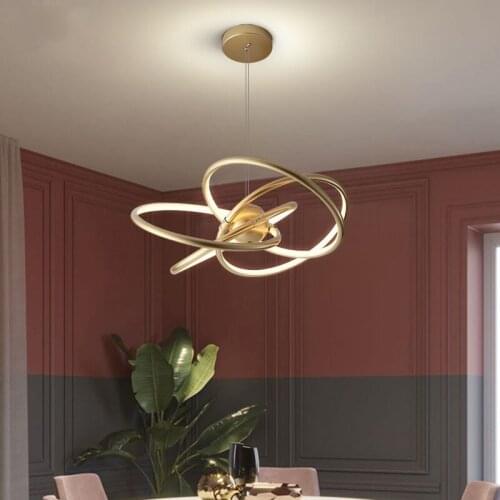 Nordic Minimalist Home Chandelier For Living Room Bedroom Iron Gold Creative Fixtures Kichen Dining Room Luxury LED Hanging Lamp