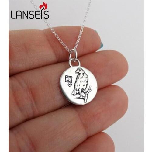1pcs Inspirational Raven Charm NecklaceCute Animal girl Friends Pendant