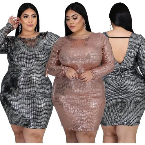 Dresses for Women Party Plus Size 5XL Elegant Backless Mini Dress Night Club Birthday Outfit Wholesale Dropshipping 2021 FT424