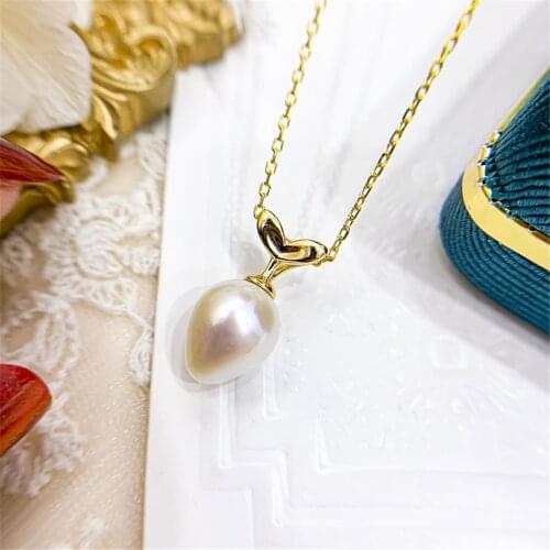 1PCS S925 Sterling Silver Pearl Tray Charm Connector Bail Pendant Clasp DIY Necklace Jewelry Making Accessories