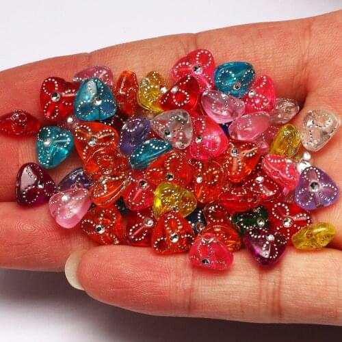 100pcs/lot Mixed Color Polygonal Acrylic Spacer Beads 9x5mm For Jewelry Making DIY Charm Necklace Bracelet Beaded Accessories