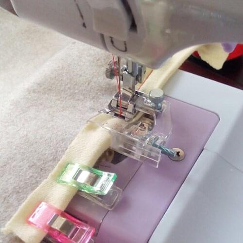 Adjustable Sewing Presser Bias Tape Binding Foot Snap On For Brother Janome Sewing Machine Accessories Tools ZH955 6290