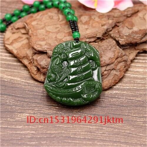 Hand Jewelry Green for Gifts Carved Fashion Women Chinese Sailboat Jadeite Men Charm Necklace Amulet Natural Jade Pendant