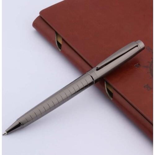 Gun gray metal Chessboard 0.7M Nib Metal gift student Ballpoint Pen