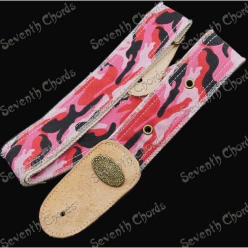 Retro do old Acoustic Electric Bass Guitar Strap Adjustable Length With Leather Head