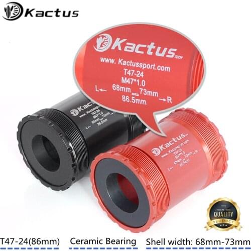 T47-24 24mm For Shimano SRAM GXP Road Mountain Bicycle Bottom Bracket Brompton Cranksets Shell 86.5mm (68mm~73mm) Bike Parts