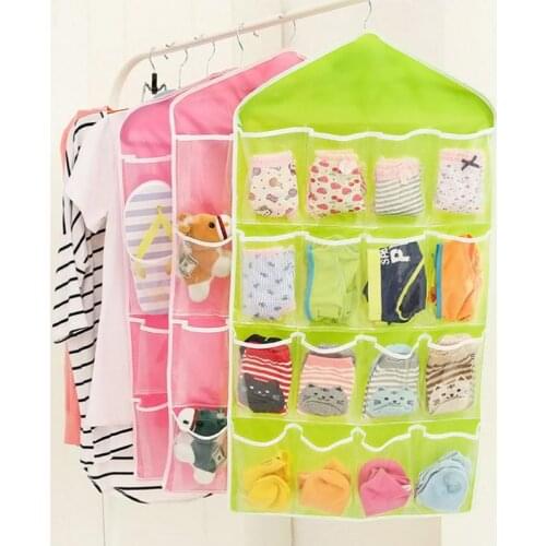Convenient Over The Door Storage Bag Wall Closest Shoe Organizer Rack 16-Pocket Hanging