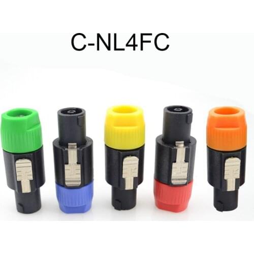10PCS C-NL4FC Audio Speaker Connector Waterproof 4 Pin Speakon Plug Cable Connector