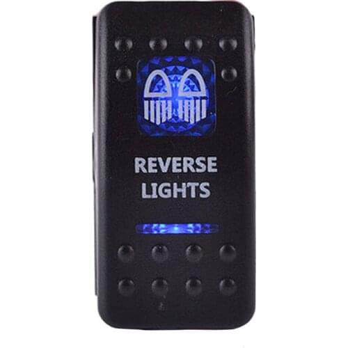 12-24V Car REVERSE LIGHTS 12V 20A Toggle Rocker Switch Blue LED Light 5Pin ON OFF