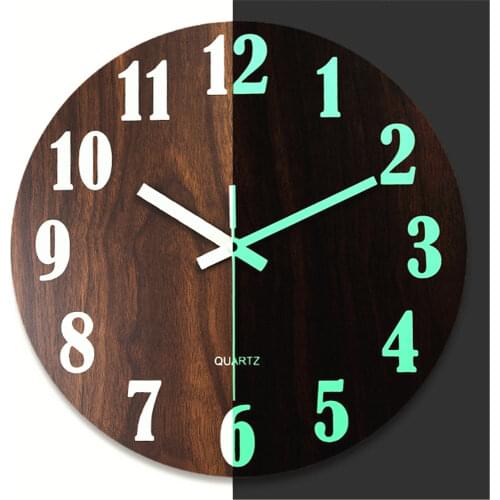 Wall Clock Rose Gold Black Silent Hanging Digital Quartz Horloges Creative Thick Border Watch Living Room Study Decor 10 Inch