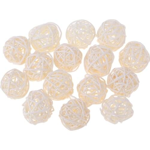 15Pieces Multicolor Wicker Rattan Vine Ball Wedding Christmas Party Decor