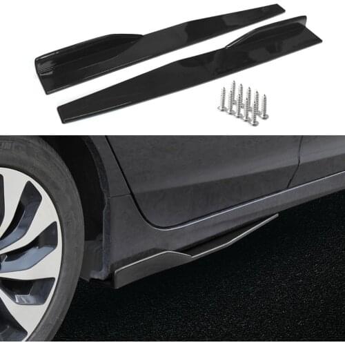 2Pcs/Set Universal Car Side Skirt Rocker Kit Splitters Winglet Wings Diffuser Anti-Scratch Winglet Wings Bumper Car Accessories