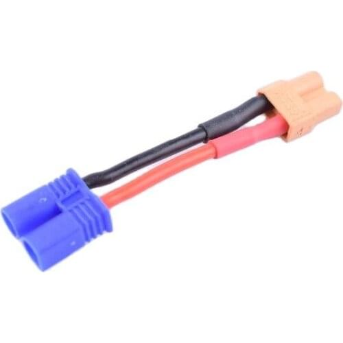 2 Pcs Male EC2 To Female XT30 Adapter 18awg Battery Charging Cable 40mm