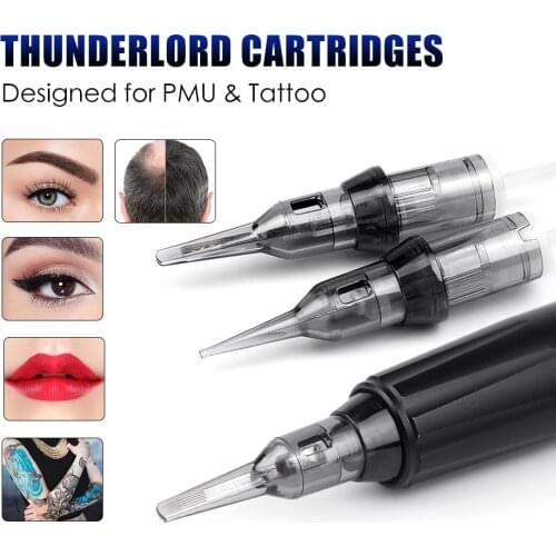 20PCS Newest Thunderlord Power Tattoo Cartridge Liner Shader Permanent Makeup Universal Tattoo Needle 1R For Tattoo Machine Pen