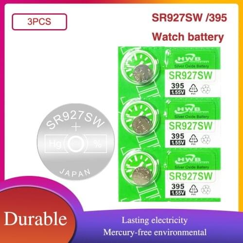 3PCS Original maxell 395 399 AG7 SR927SW SR927W SR927 LR927 LR927W 1.55V Silver Oxide Battery For Watch Toys Remote Button Cell