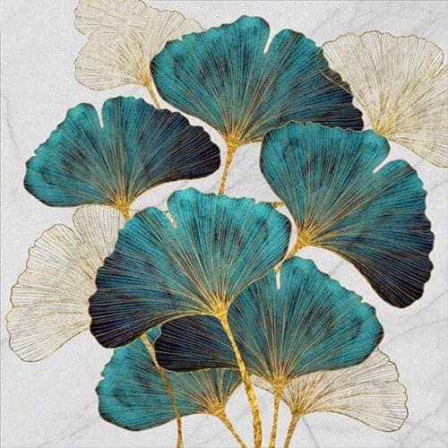5D DIY DIY Diamond Paint Gingko Leaf Cross Stitch Set Diamond Embroidery Water Drill Photo Handmade Gift