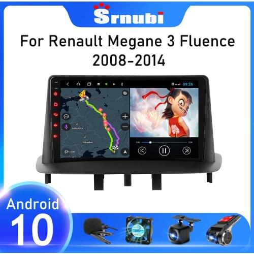 Srnubi Android 10 Car Radio For Renault Megane 3 Fluence 2008-2010 2011 2012 2013 2014 Multimedia Player GPS Navigation 2Din DVD