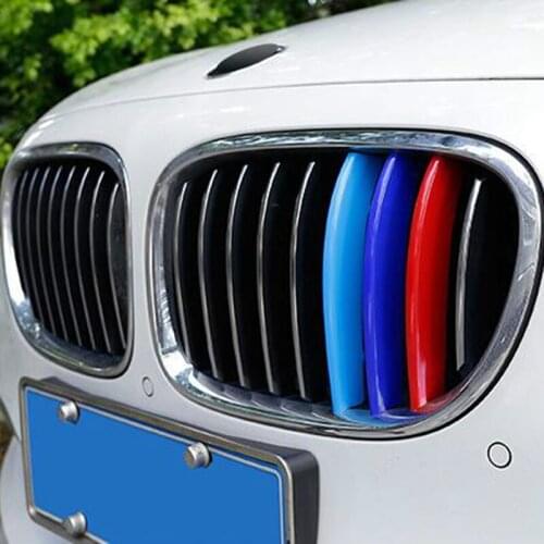 Car Styling M style Ornaments Front Grille Trim Sport Strips Cover Stickers Accessories For BMW 7 Series 2014 2015 2016 2017