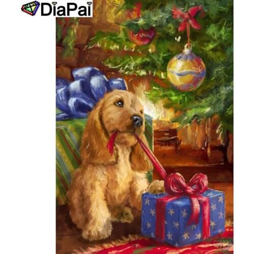 DIAPAI 100% Full Square/Round Drill 5D DIY Diamond Painting "Animal dog" Diamond Embroidery Cross Stitch 3D Decor A20365