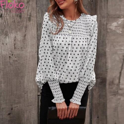 Блузки в горошек FlokoCloset China At AliExpress