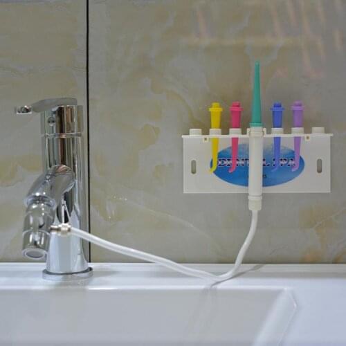 Dental Flosser Oral Irrigator Water SPA Jet Tooth Cleaner Sets Faucet Type PVC Pipes 3 Toothbrushes Whiten Teth Hygiene Family