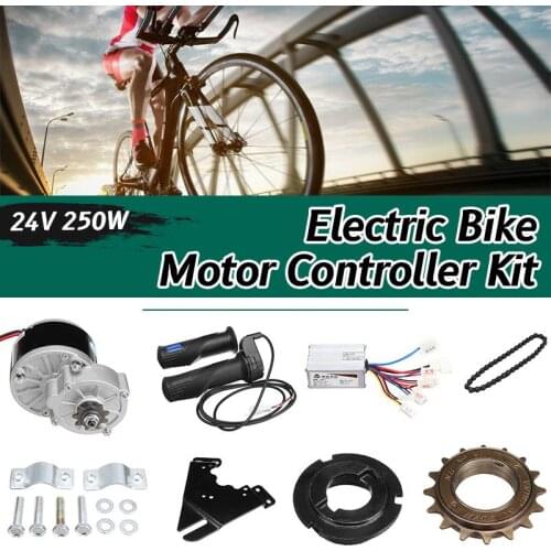 24V 250W Electric Motorcycle Bike E-Bike Conversion Scooter Motor Controller Kit For 22-28'' Ordinary Bike Bicycle Accessories
