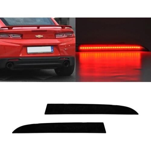 2x Smoked Rear Bumper Red Led Reflector Lamp For Chevrolet Camaro Traverse For Cadillac ATS Sedan Coupe XT5 For Pontiac G8