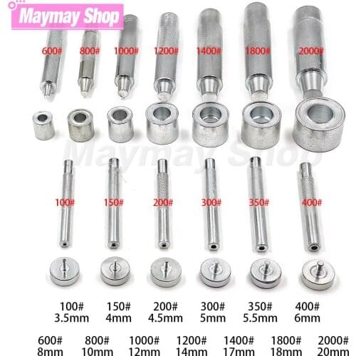1 Set 2mm-25mm Eyelet Set Tool Handmade Metal Eyelets Mold Tool Grommet Installation Carbon Steel DIY High Quality Eyelet Making