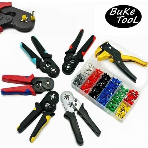 Tubular Terminal Crimping Tools Mini Electrical Pliers HSCB 6-4 0.25-10mm2 Crimp Plier Set Can Drop Shopping
