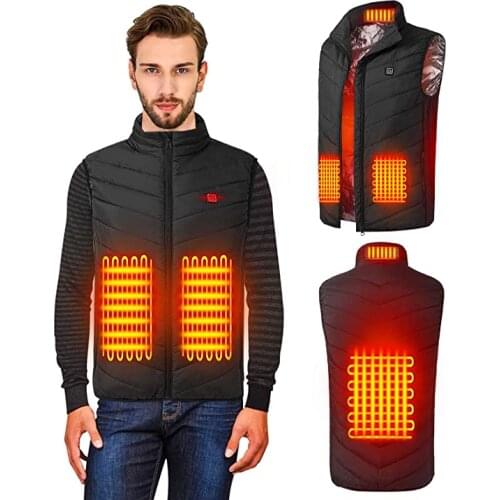 New 11 Heated Vest Jacket Fashion Men Women Coat Clothes Intelligent Electric Heating Thermal Warm Clothes Winter Heated Hunt