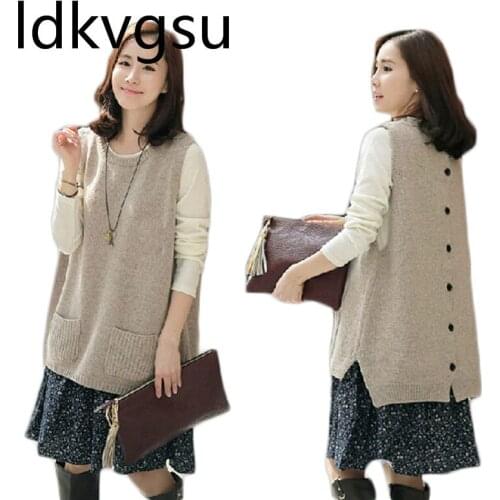 Single-breasted Sweater Mujer Shirts 2019 Women Spring New Arrival Korean Knit Vest Wool Large Size Sleeveless Sweater Coat f098