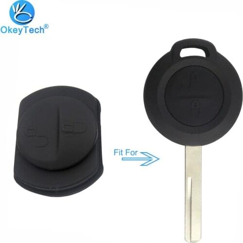 OkeyTech for Mitsubishi Key Pad 2 Button Replacement Key Case Repair Silicone Button Car Key Pad For Mitsubishi Colt Warrior