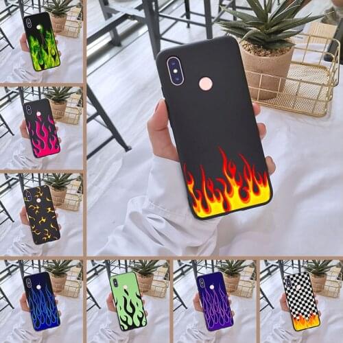 Silicone Phone Case For Xiaomi Mi 5 5C 5S 5X 6 6X Plus Art Flame Aesthetic Back Cover For Xiaomi Mi A1 A2 Lite 8 SE Mi5 Mi6 Mi8