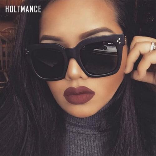 Retro Large Square Sunglasses Women Vintage Oversized Sun Glasses Luxury Brand Male Female Gradient Shades Sexy Fashion Eyewear