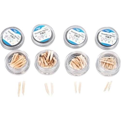 Dental Wooden Wedge Natural Canada Imported Maple Dental Teeth Gap Wedge Filling Wedge 4 Sizes Dental Materials