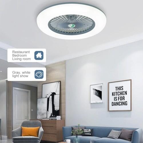 Remote Control LED Ceiling Fan Light Adjustable Wind Speed Dimmable 36W Modern LED Ceiling Light for Bedroom Living Room