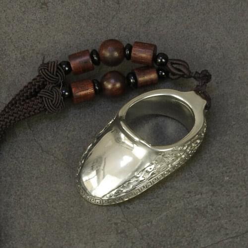 Slope type Hunting Archery Thumb Guard Ring Finger Protector Ring Pendant