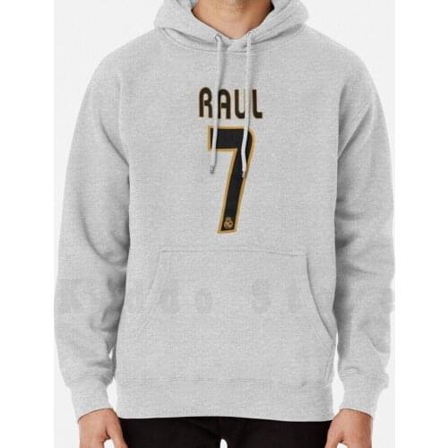 Raul Gonzalez Hoodie Long Sleeve Raul Gonzalez Zinedine Zidane Espana Seleccion La Roja Spain Liga Football