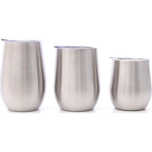 Eggshell cup Vacuum 304# stainless steel red wine cup Vacuum Customized beer cups