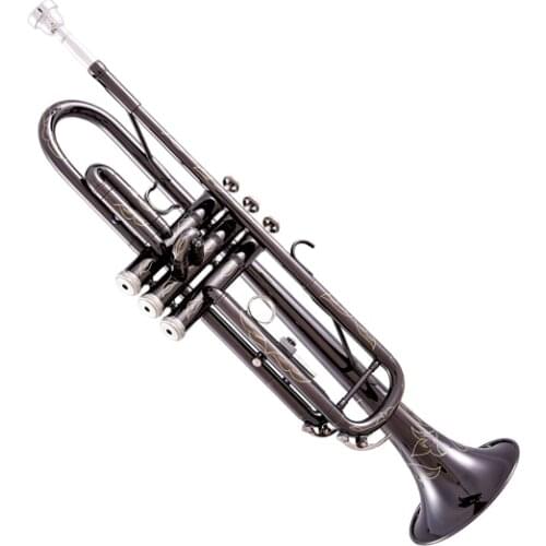 High Quality Bb Trumpet Brass Musical Instruments Silver Plated Bb Trumpet With Mouthpiece Gloves Case Free Shipping