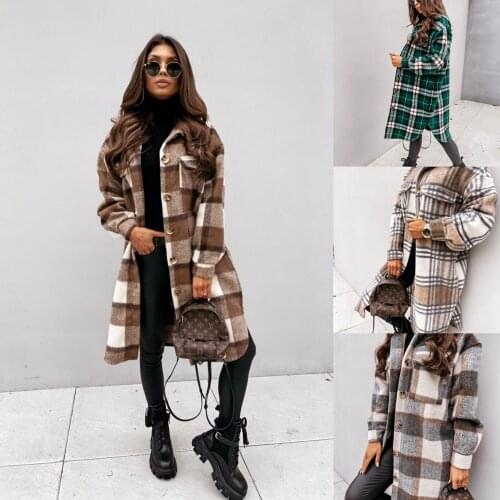 Yang Fa Women's Plaid Coats
