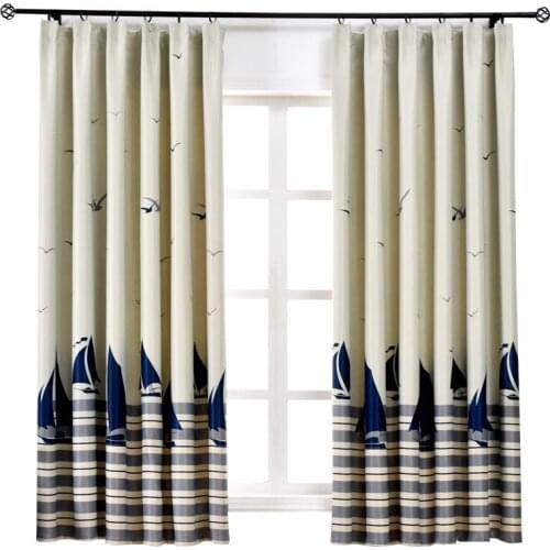 Custom Curtains for Living Room Shade Curtain New Style Short Printing Style for Childrens Room Bedroom Blackout Curtains