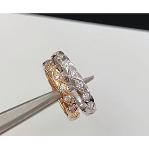 18K Multi Rose Gold Ring for Women Full Diamond with Diamond Jewelry Anillos De Bizuteria Anillos Mujer Gemstone Rings Box