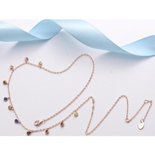 925 Sterling Silver Fashion Jewelry Cubic Zirconia Delicate Wedding Bridal Choker Necklaces for Women Girls