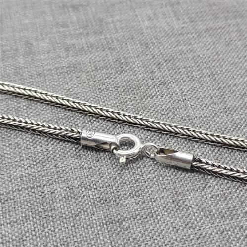925 Sterling Silver Bali Wheat Chain Necklace 2mm 18 20 22 24 26" Inches