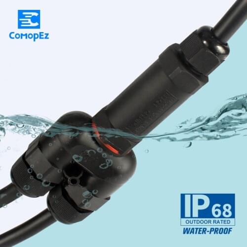 1PC T-Type Wire Waterproof Terminal Connector Y-Type Quickly Connected 5 Pin Sealed IP68 Retardant Junction Boxescable Connector